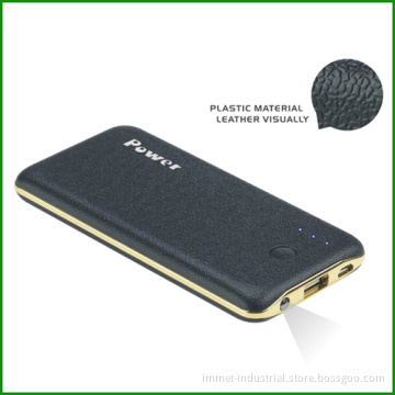 6500mAh OEM Factory Leather Portable Mobile External Battery
